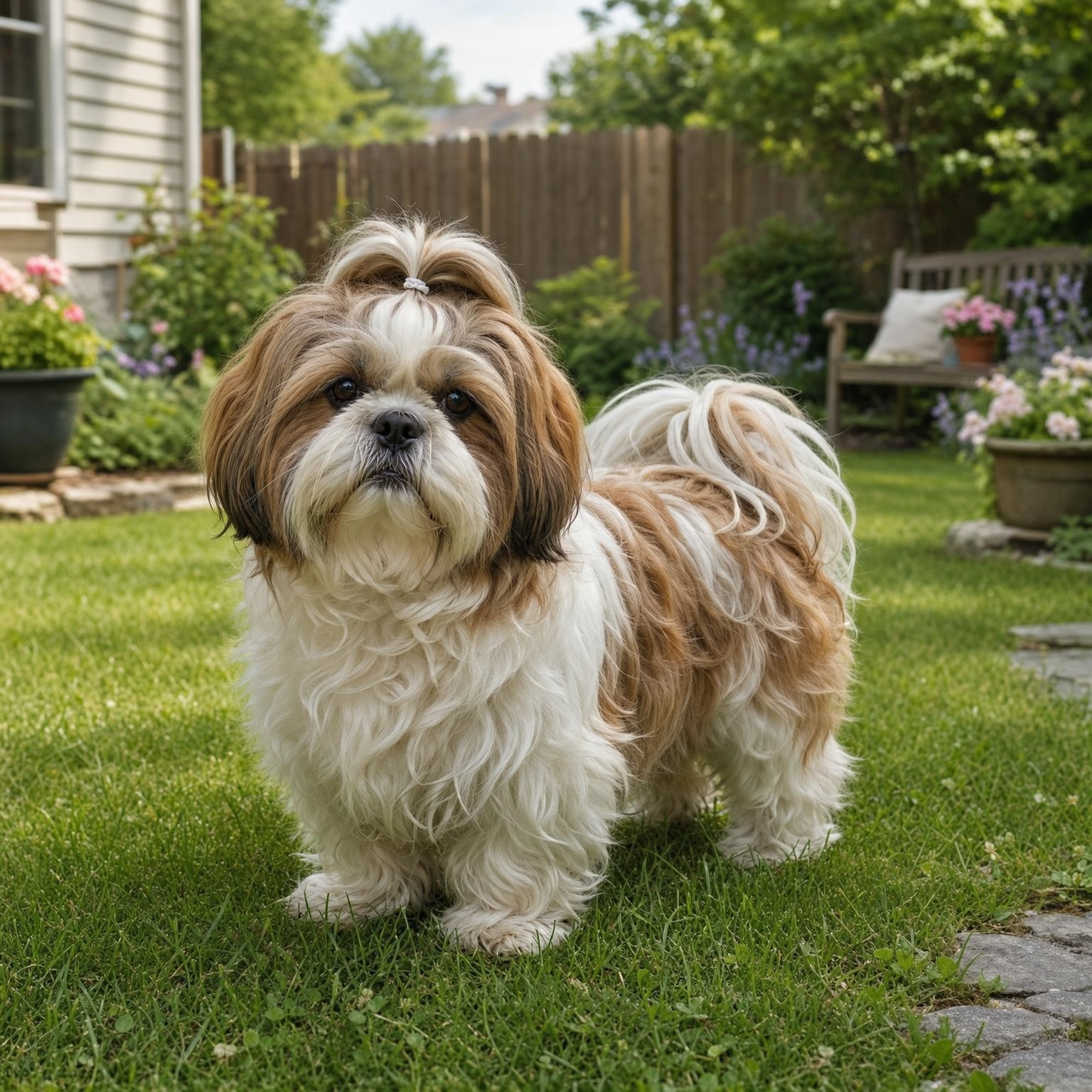 Shih Tzu puppy being held